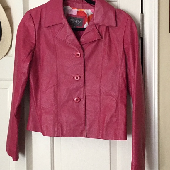 Wilsons Leather Jackets & Blazers - Wilsons Leather Pink Jacket